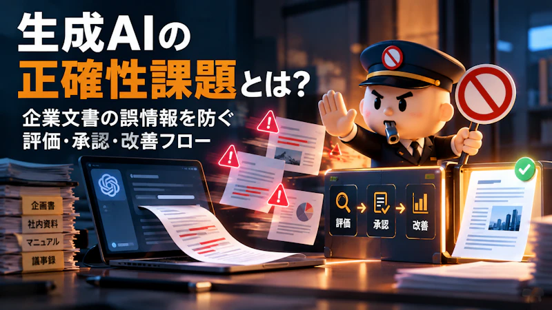 生成AIの正確性課題とは？企業文書の誤情報を防ぐ評価・承認・改善フロー