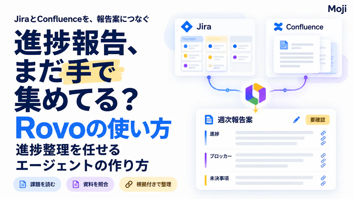 Rovoの使い方|Jira・Confluenceの進捗整理を任せるエージェントの作り方