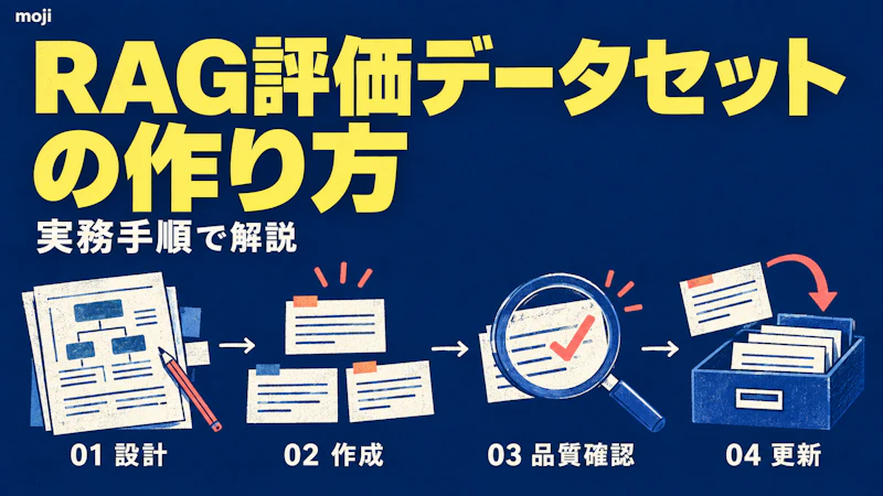 RAG評価データセットの作り方｜設計・作成・品質確認・更新を実務手順で解説