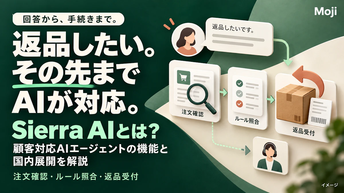 Sierra AIとは?回答から返品手続きまで担う顧客対応AIエージェントと国内展開