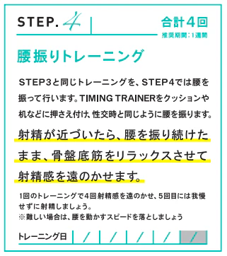 TIMING TRAINER -KEEP-のSTEP4 腰振りトレーニング