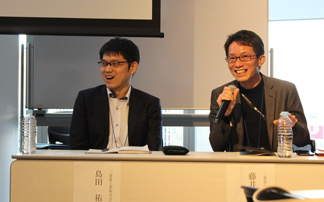 三菱重工業の島田さん（写真左）と藤井さん（右）