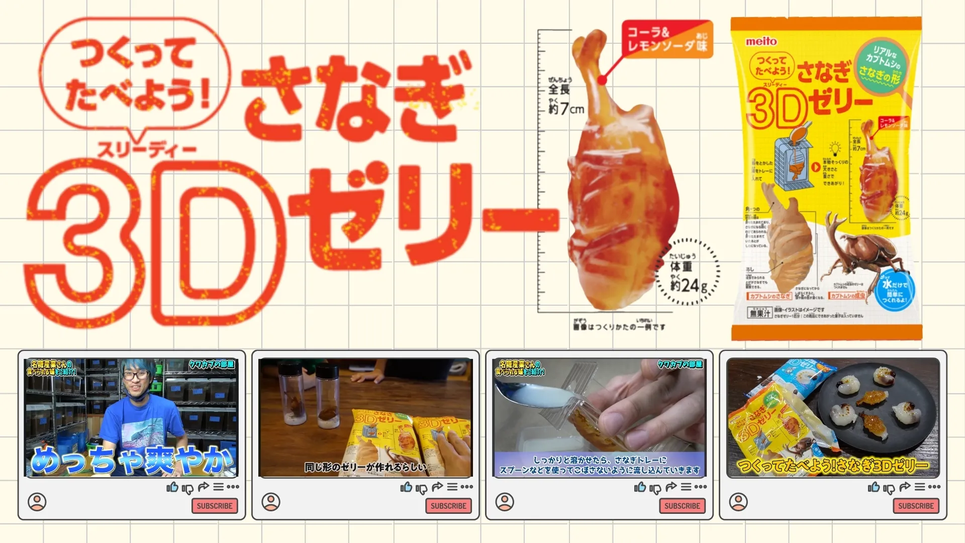 「さなぎ3Dゼリー」認知拡大施策｜YouTuber活用で視聴数21万回・インプレッション200万超を達成