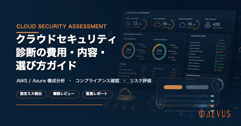 クラウドセキュリティ診断の費用・内容・選び方ガイド【2026年版】