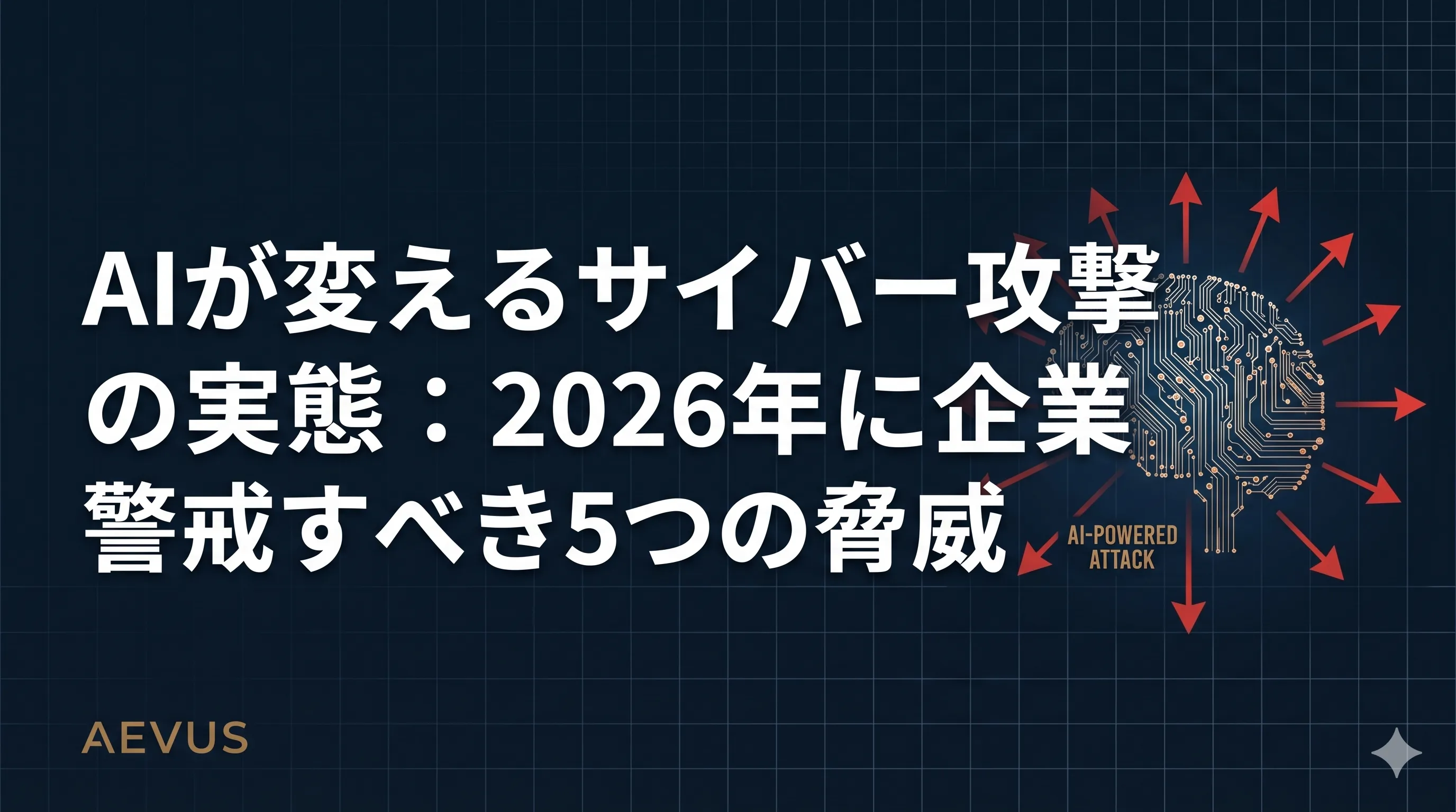 AIが変えるサイバー攻撃の実態：2026年に企業が警戒すべき5つの脅威