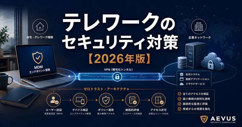 テレワークのセキュリティ対策【2026年版】企業が整備すべき10項目