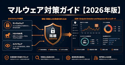 マルウェア対策ガイド【2026年版】感染経路・検知・企業の対応手順