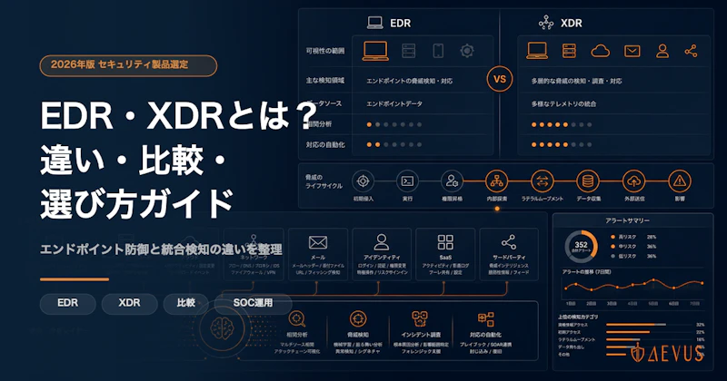 EDRとXDRの違い・XDRソリューション比較【2026年版】主要製品リストと選び方