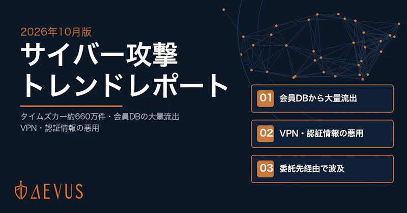 【2026年10月版】サイバー攻撃トレンドレポート｜タイムズカー約660万件・Gyazo・ムラウチなど会員DBの大量流出とVPN経由の侵入