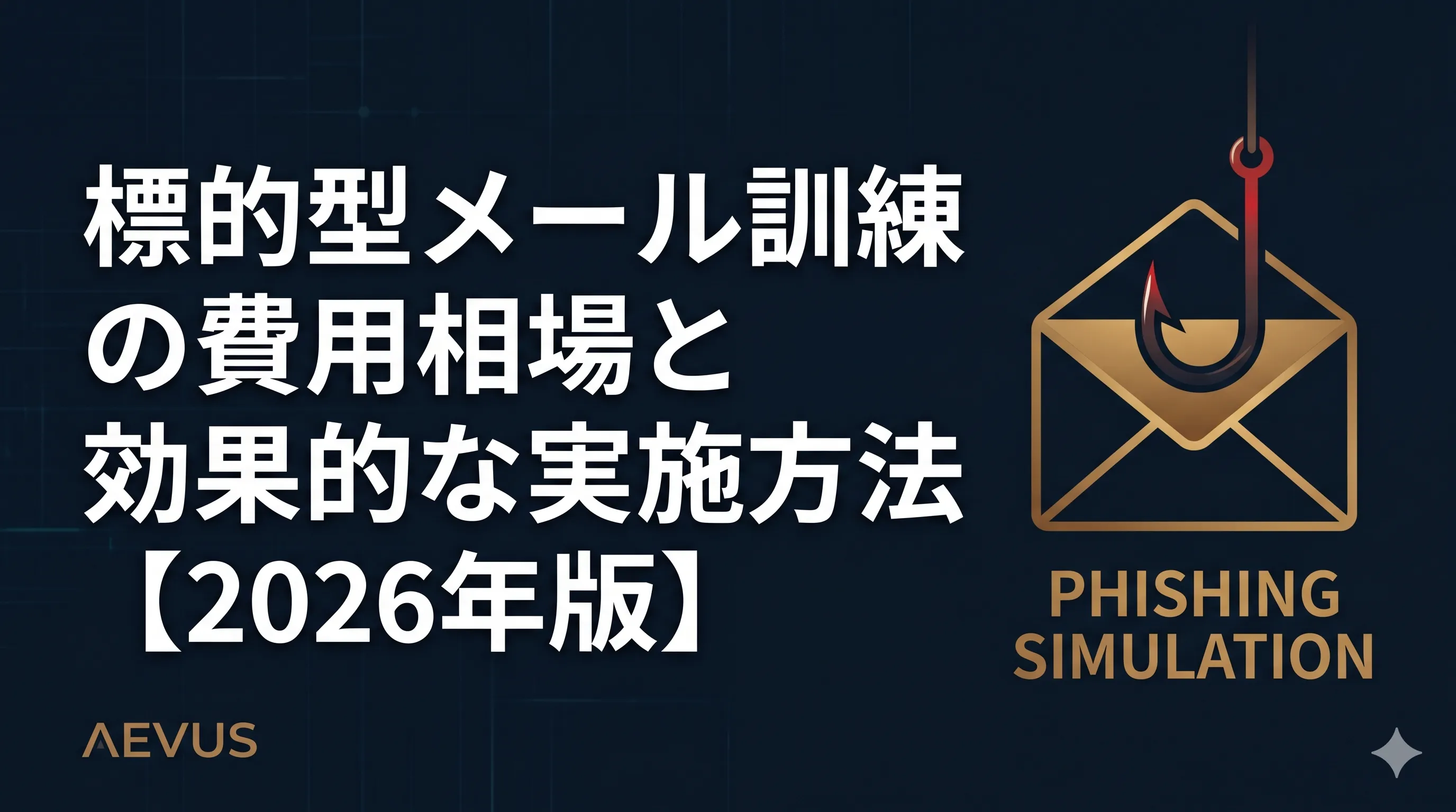 標的型メール訓練の費用相場と効果的な実施方法【2026年版】