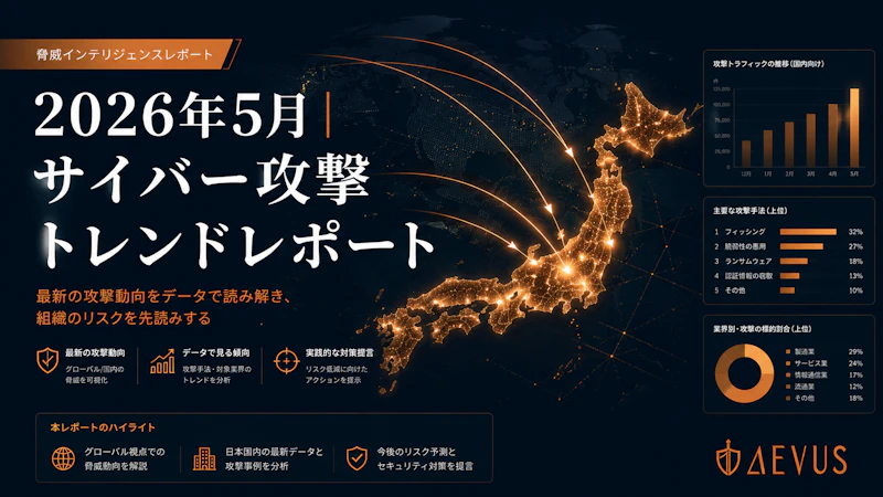 【2026年5月版】サイバー攻撃トレンドレポート｜AI悪用フィッシング・多重恐喝・サプライチェーン侵害