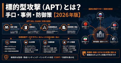 標的型攻撃（APT）とは？手口・国内事例・企業の防御策【2026年版】