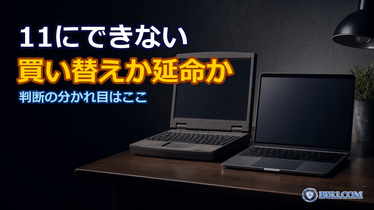 Windows 11に上げられない古いPC、どうする？買い替えと延命の判断基準