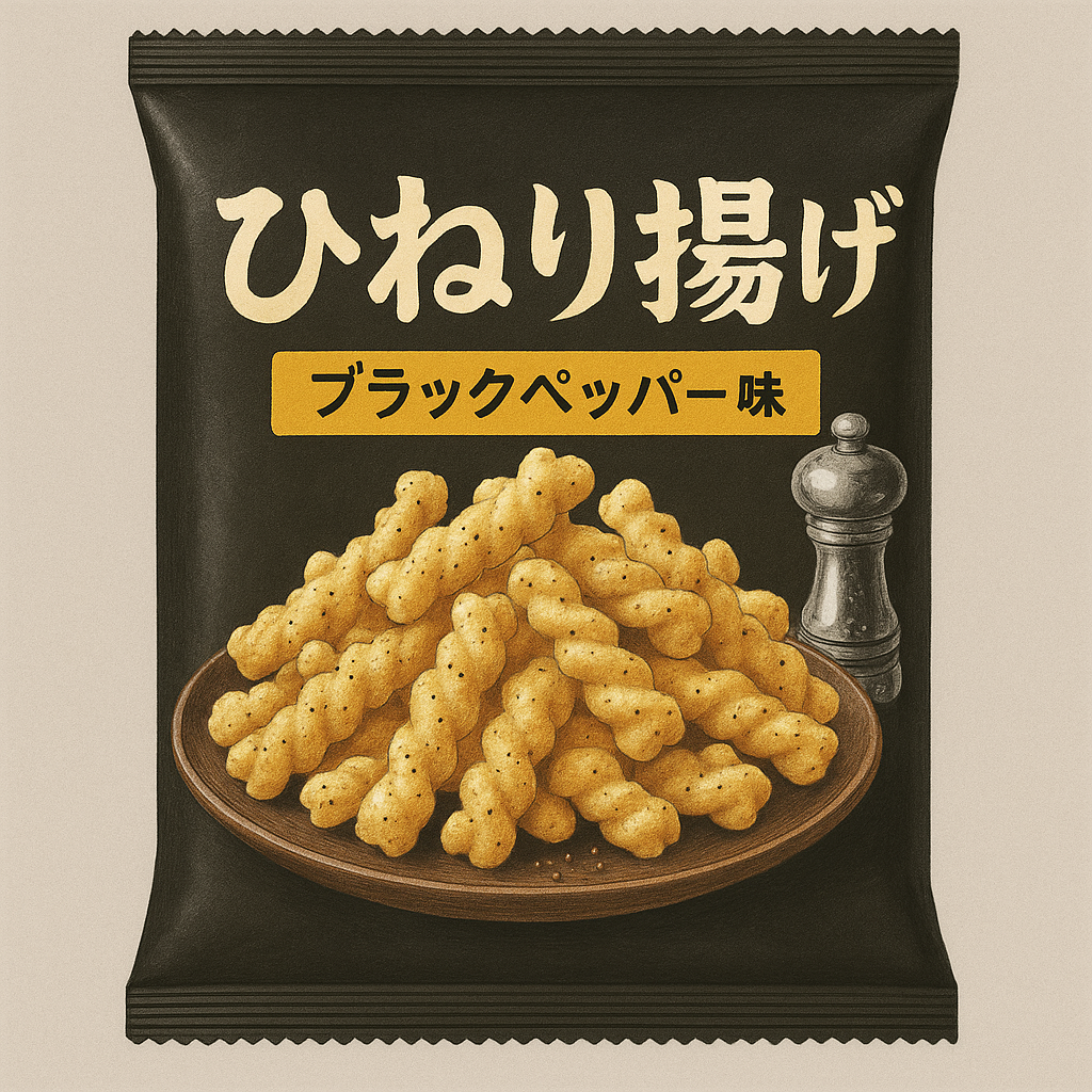 ひねり揚げ　プラックペッパー味