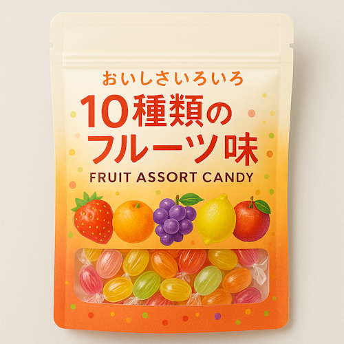 おいしさいろいろ 10種類のフルーツ味 フルーツアソートキャンディ 560g