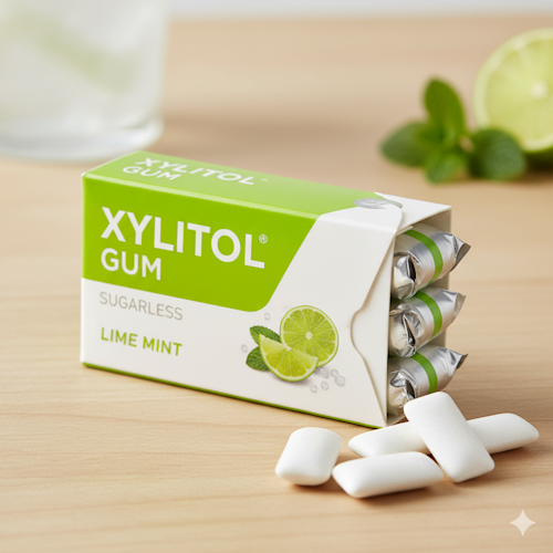 キシリトール配合 ライムミント味ガム シュガーレス