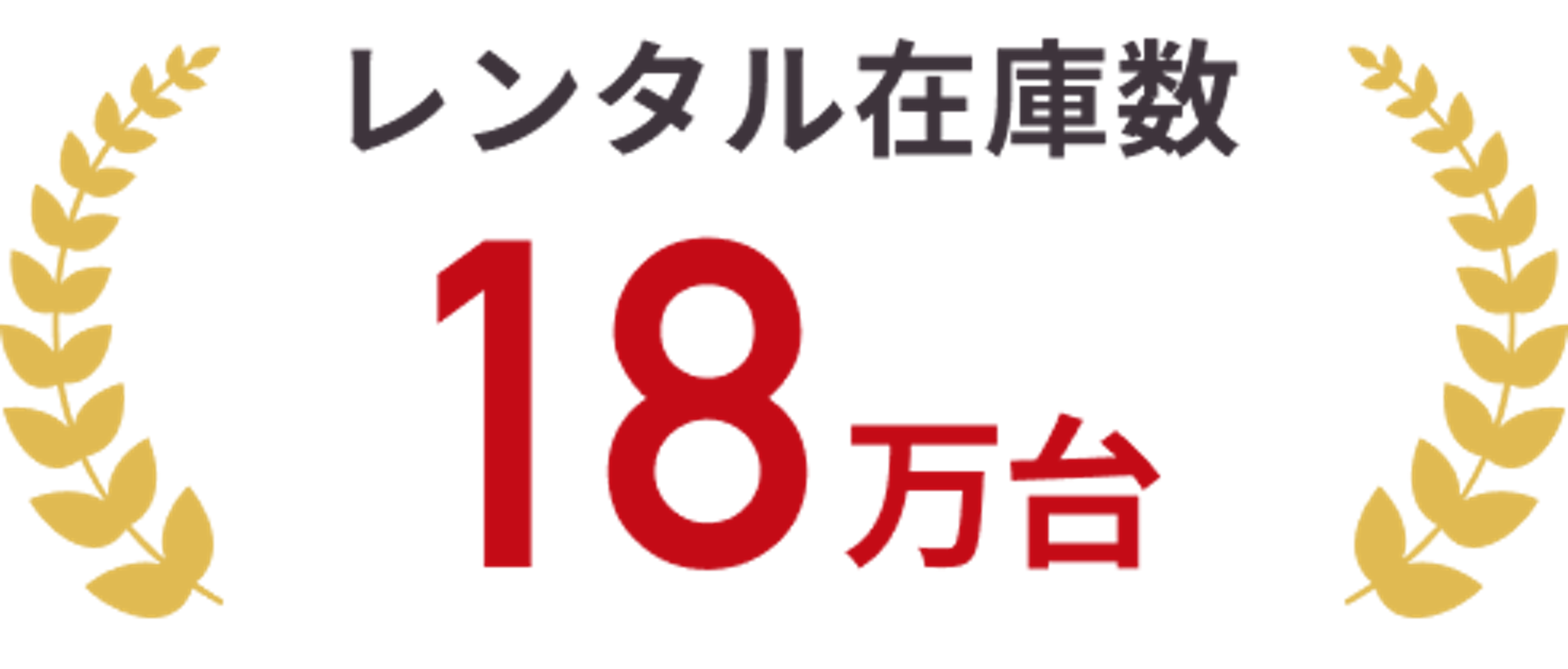 レンタル在庫数 18万台