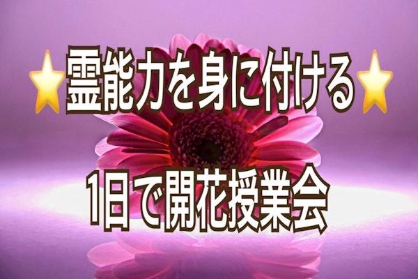 ⭐️霊能力を身に付ける⭐️ 1日で開花授業会