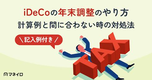 iDeCoの年末調整のやり方・書き方【記入例】いくら戻るか計算例と間に合わない時の対処法