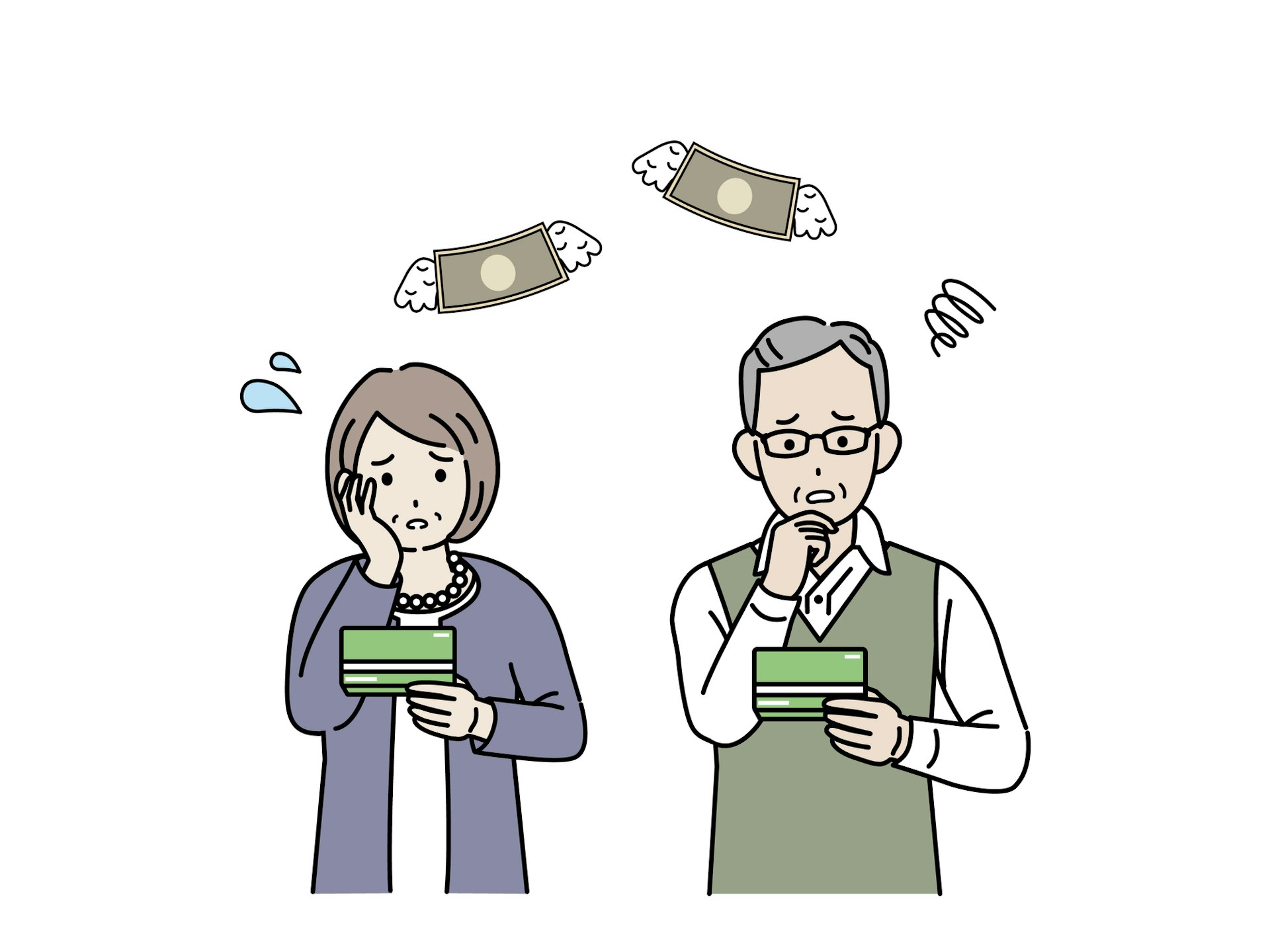 老後資金が足りないイメージ