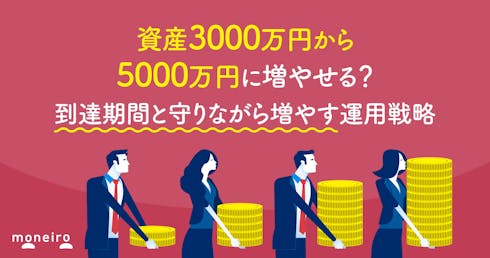 資産3000万円から5000万円に増やせる?リスクを抑えながら資産形成を⽬指す戦略
