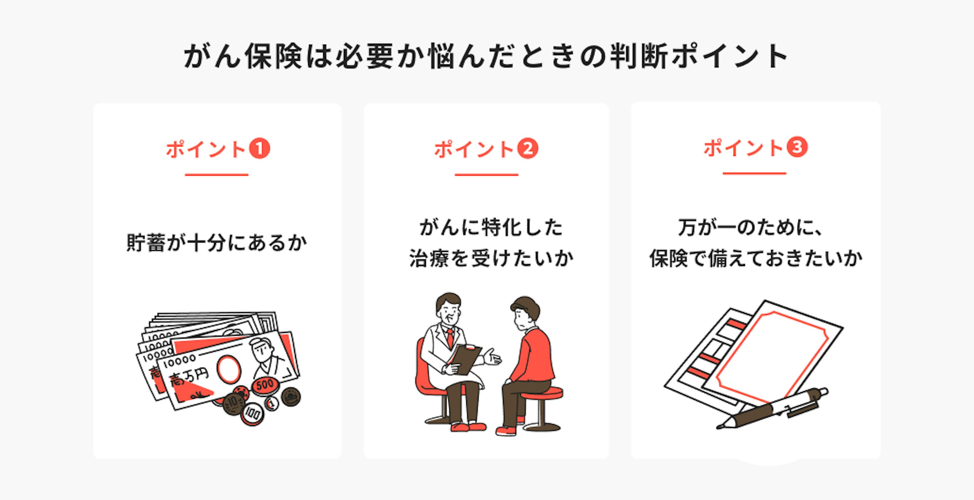 がん保険が必要か悩んだときの3つの判断ポイント