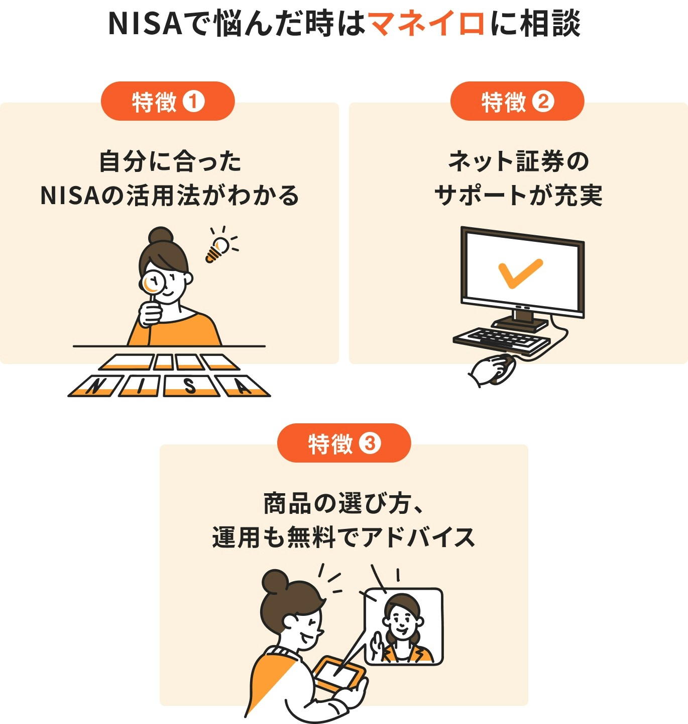 NISAで悩んだ時はマネイロに相談