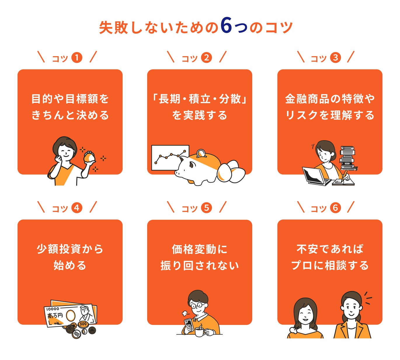 資産運用を失敗しない6つのコツ
