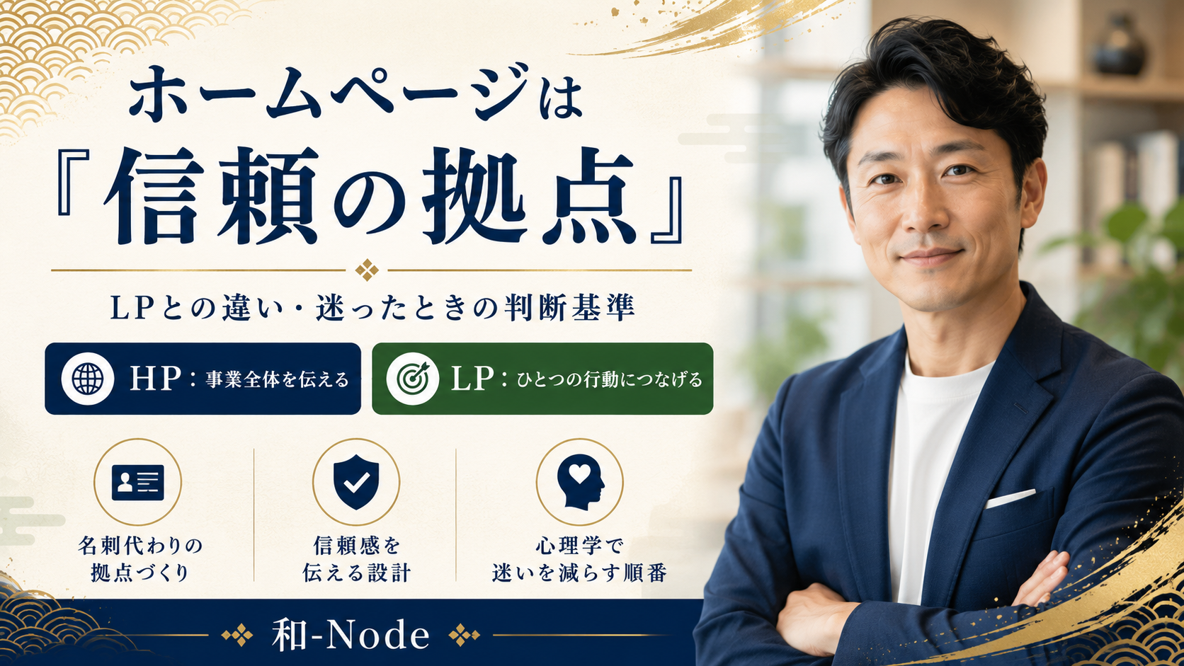 ホームページとLPの違いとは？迷ったときに見る判断基準のアイキャッチ画像
