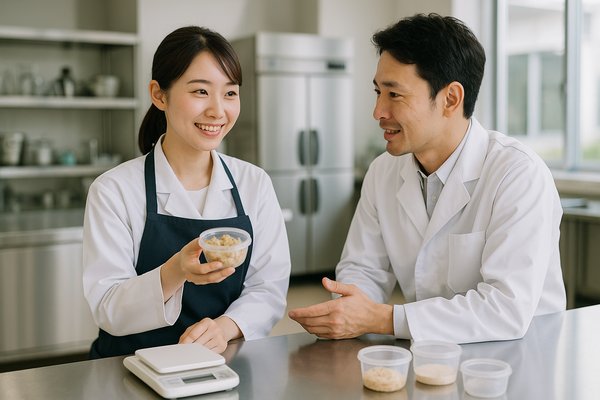 食品メーカーの試作キッチンで商品開発する栄養士