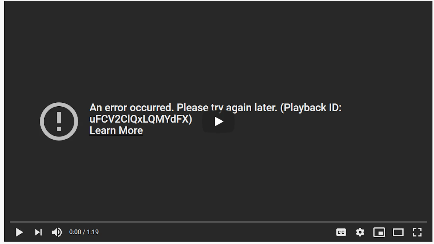 An error occurred. Please try again later.
