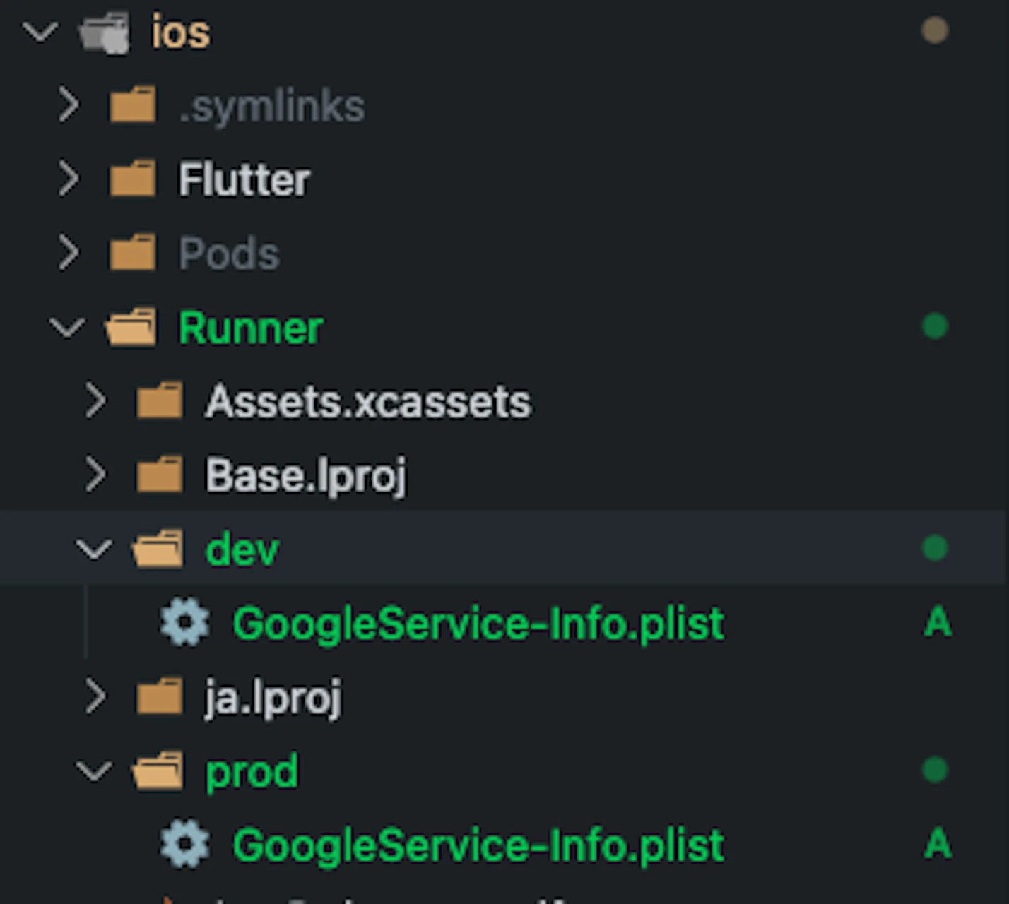 GoogleService-Info.plistの環境分け