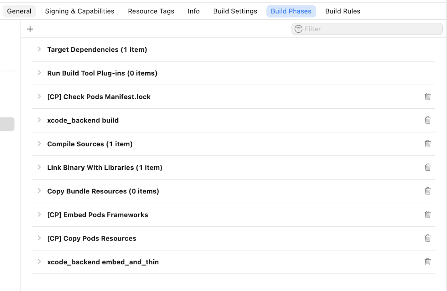 ビルドフェーズの追加