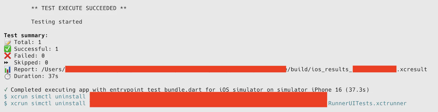 Patrolテスト成功の結果