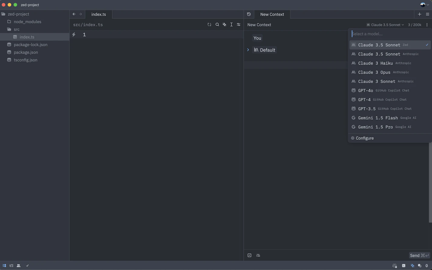 Zed AIでClaude 3.5 Sonnetを利用