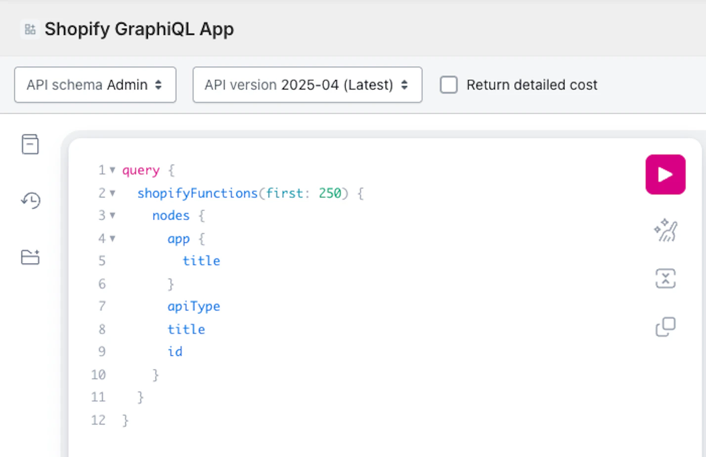 Shopify GraphiQL App
