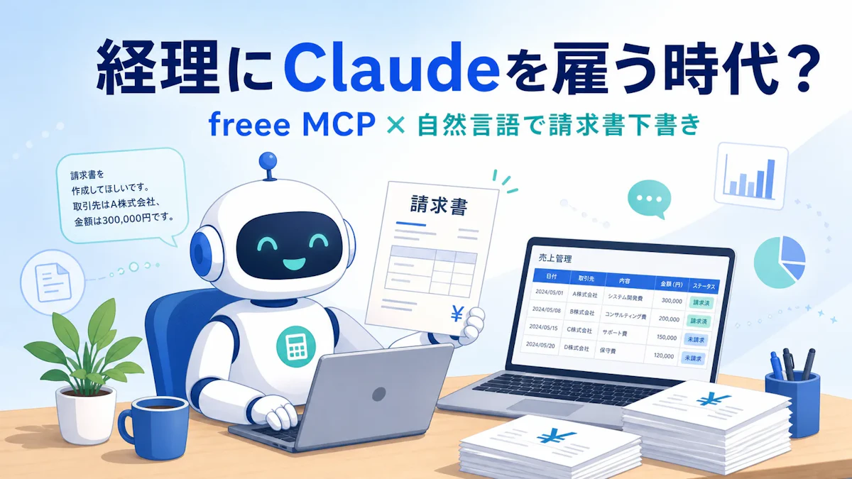 経理にClaudeを雇う時代? freee MCP × 自然言語で請求書下書き