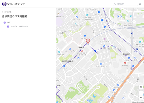 駅周辺のバス路線図