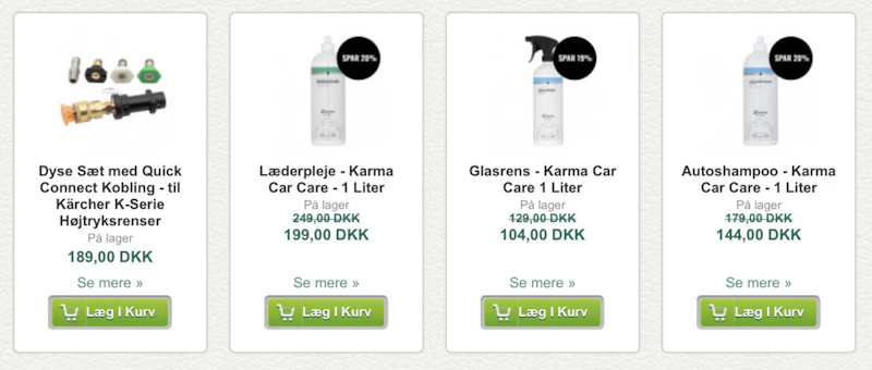 マイクロコピー付きボタンの例：BILVASK.NU