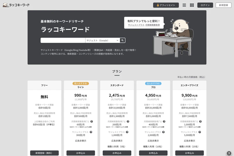 ラッコキーワード