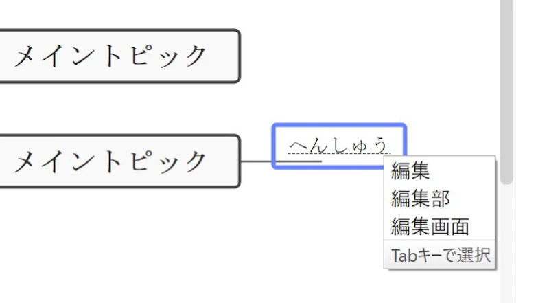EdrawMind：テキスト編集