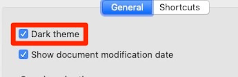 ダークテーマがある