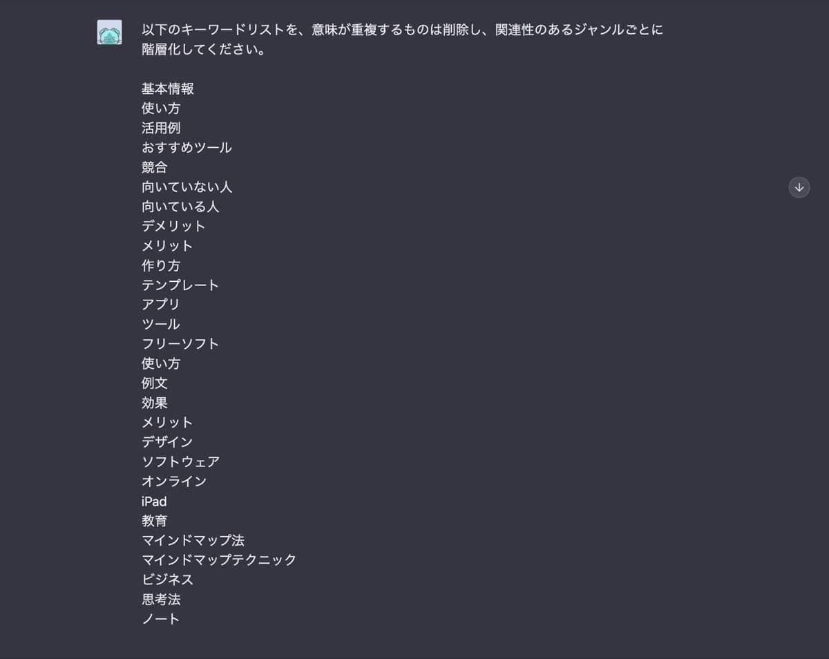 ChatGPT×EdrawMind文章作成術：キーワード整理