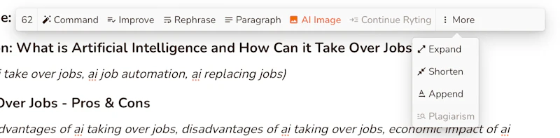 Rytr：編集ツール