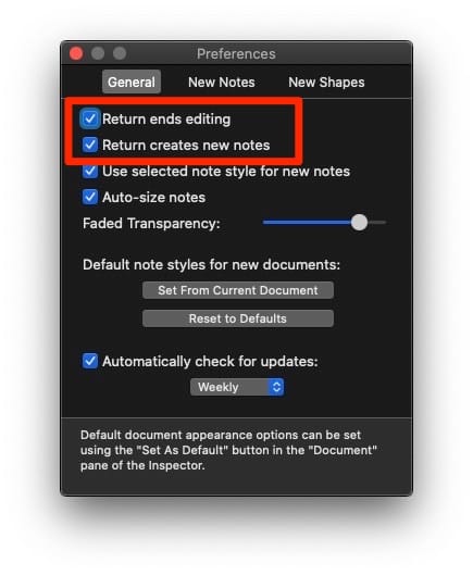 Scapple：Enter入力