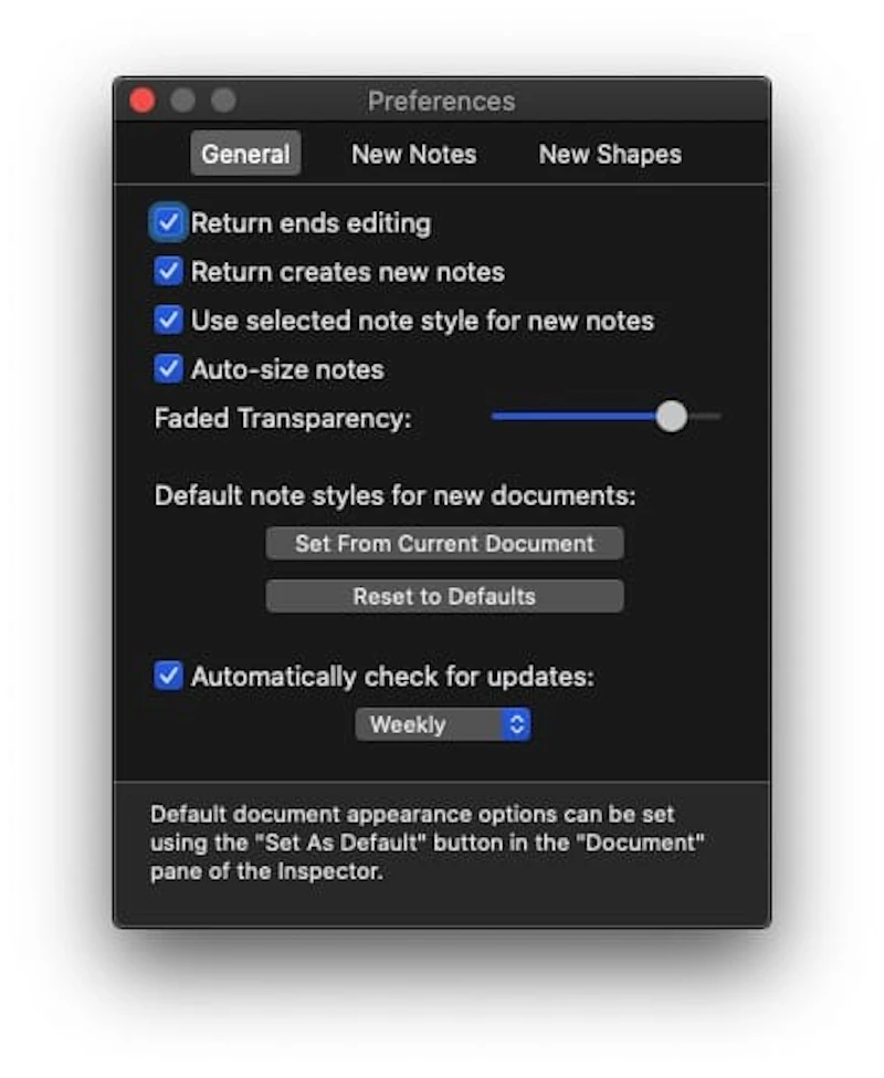 Scapple：スタイルデフォルト設定