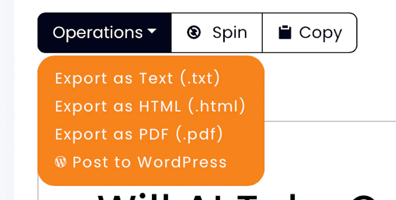 Article Forge：エクスポート