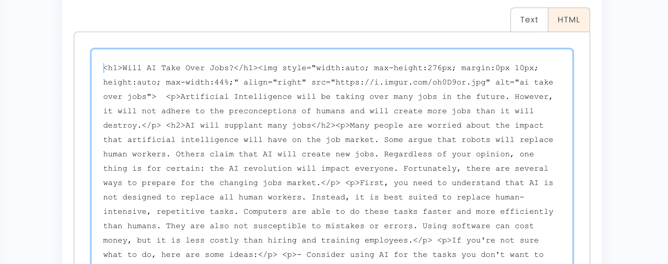 Article Forge:HTMLソース