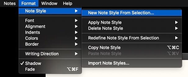 Scapple：スタイル保存