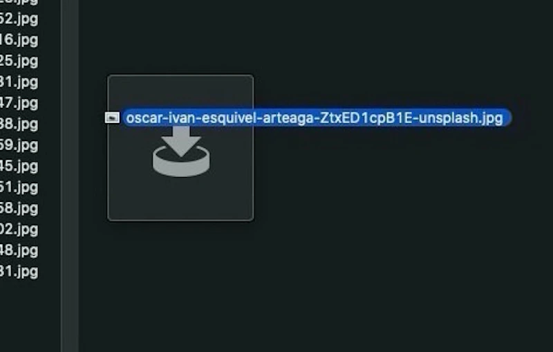 マウスカーソルの位置にYoinkウインドウが現れる